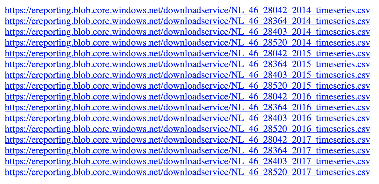 Airbase CSV links